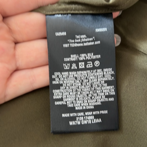 BNWT Ted Baker London V-Neck Trim Cami Khaki - Picture 6 of 6